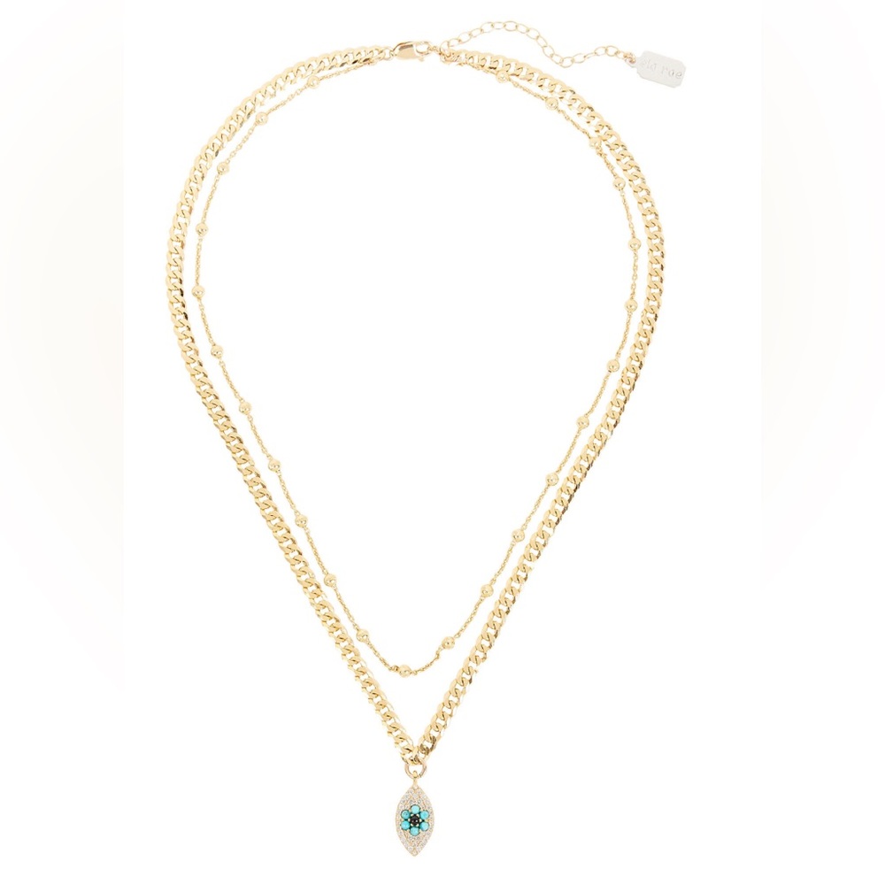 Layered Evil Eye Necklace·  RARE · Brand: INTERMIX ELA RAE SOLD OUT EVERYWHERE!